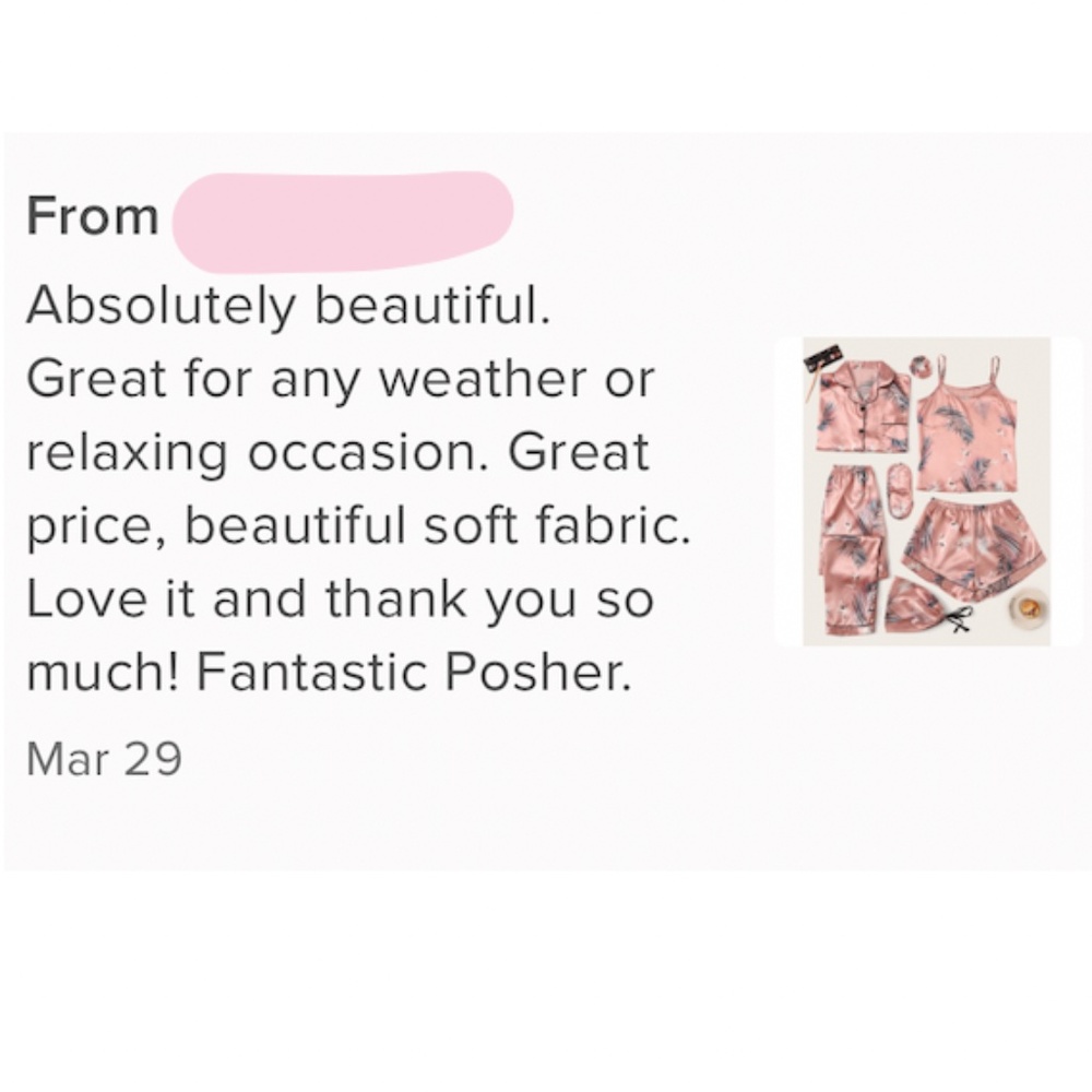 7 Piece Satin Pajama Set in Pink - Picture 15 of 16